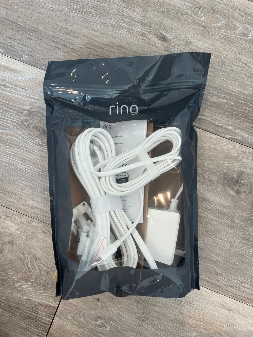 Ring White Outdoor Camera Extension Power Cable